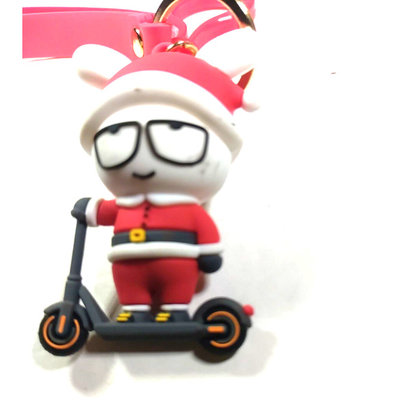 Christmas Rabbit On Scooter Back Pack Wrist Buddy - Picture 3 of 6